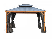 Yosemite Gazebo Aluminum frame wood finish 10 x 12