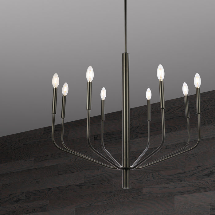 Dainolite Eleanor 6 Light Chandelier Matte Black Lamp