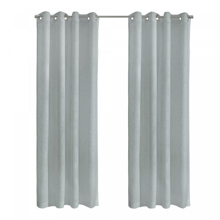 Habitat Boucle Light Grey Sheer Grommet Curtain Panel - 52 x 84
