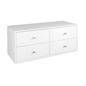 Floating 4-Drawer Dresser - White