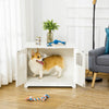 Pawhut 29.5" Wooden Dog Cage With Windows, End Table Furniture Style, Modern Pet Kennel With Lockabl|Pawhut Cage Pour Chien En Bois Avec Fenetres Multi-usage Portes Verrouillables Base Surelevee Pour C