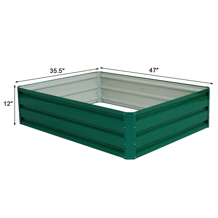 Costway 47\"x35.5\" Patio Raised Garden Bed Vegetable Flower Plant Dark Green New