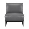 Murdock Accent Chair Dark Grey Leather