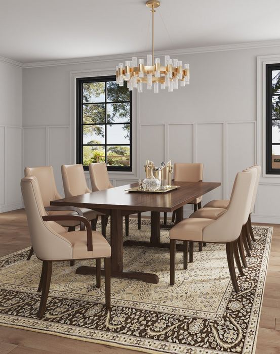 Shubert Modern 8-Piece Dining Chair Set in Tan