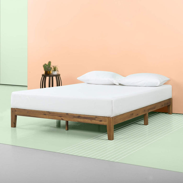 Lucinda Wood Platform Bed - Queen Size