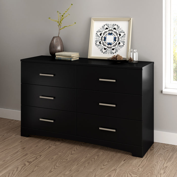 Gramercy 6-Drawer Dresser Pure Black - South Shore
