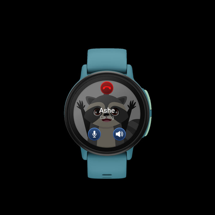 Garmin Bounce 2 Turquoise Kids Smartwatch - Active Tracker, Two-Way Communication, Weather Updates, Stopwatch Alarms, Assistance Feature, Family Challenges