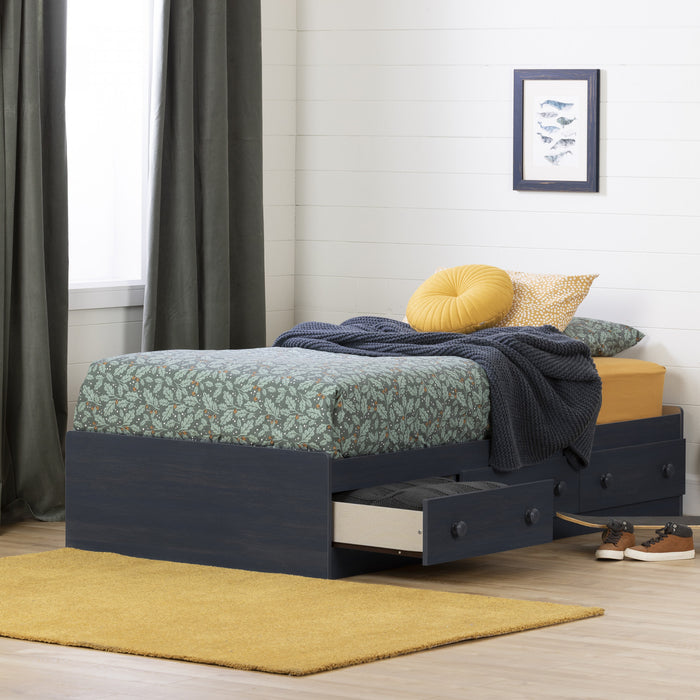 Summer Breeze Mates Bed With 3 Drawers - Blueberry