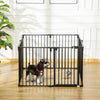 Pawhut Pet Safety Gate 8-panel Playpen Fireplace Christmas Tree Steel Fence Stair Barrier Room Divid|Pawhut Barriere De Securite Pour Animaux Pliable Extensible Modulable 8 Panneaux Avec Porte 190"l X