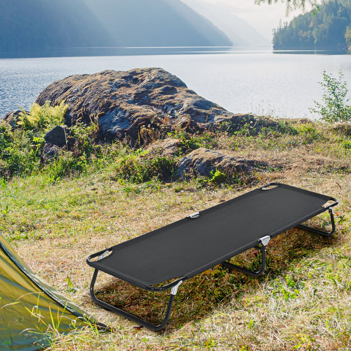 Outsunny Folding Camping Cot For Adults Portable Outdoor Sleeping Bed