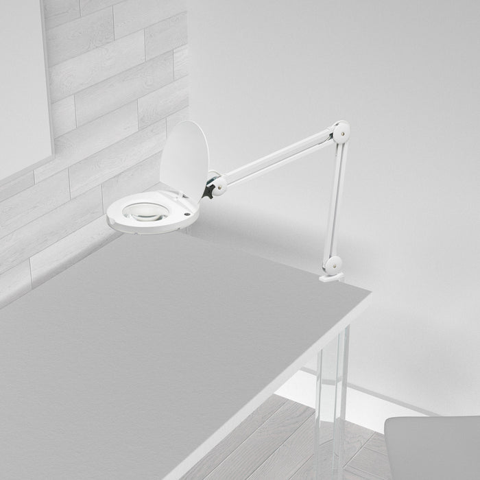 Dainolite LED Magnifier Lamp 8w White Finish