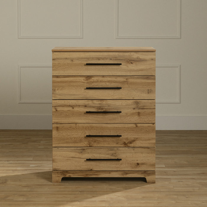 Barcelo 5-Drawer Chest Nordik Oak - South Shore