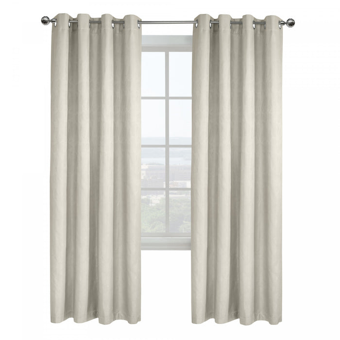 Thermaplus Ethan White Blackout Grommet Curtain Panel - 52 x 84