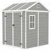 Outsunny 6' X 6' Outdoor Storage Shed, Resin Shed With Floor, Window