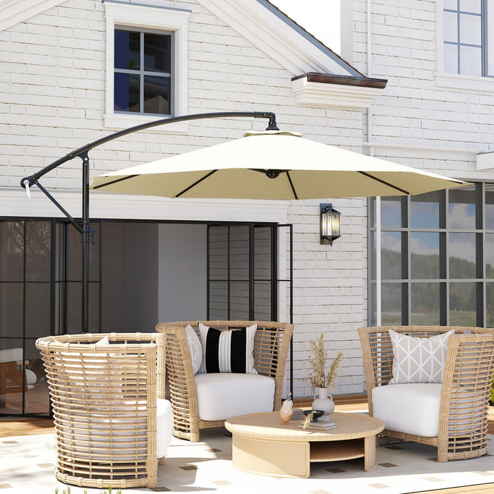 Outsunny 10' Deluxe Patio Offset Umbrella