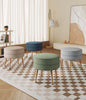 Bailey Mid-Century Modern 1-Piece Accent Ottoman in Blue, Gray, Wheat and Sage Green | Pouf d’appoint Bailey style milieu du siecle, 1 piece, bleu, gris, ble et vert sauge
