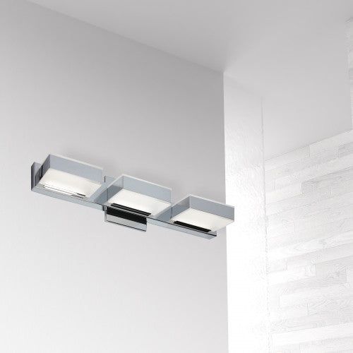 Dainolite Viola 3 Light LED Wall Vanity Light Polished Chrome Finish Lamp