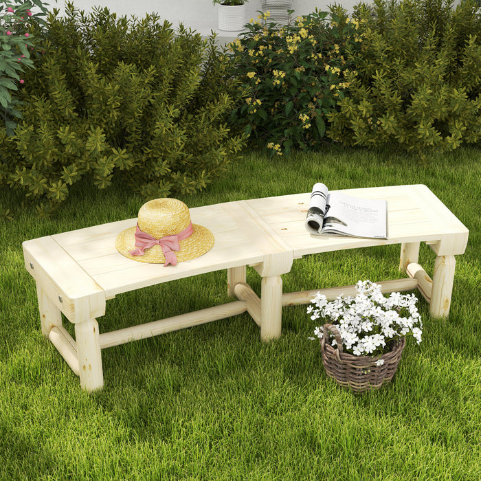 Outsunny Round Wooden Garden Tree Bench With Slatted Seat, Natural