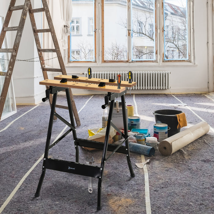 Durhand 220 Lbs Capacity Foldable Work Bench Sawhorse