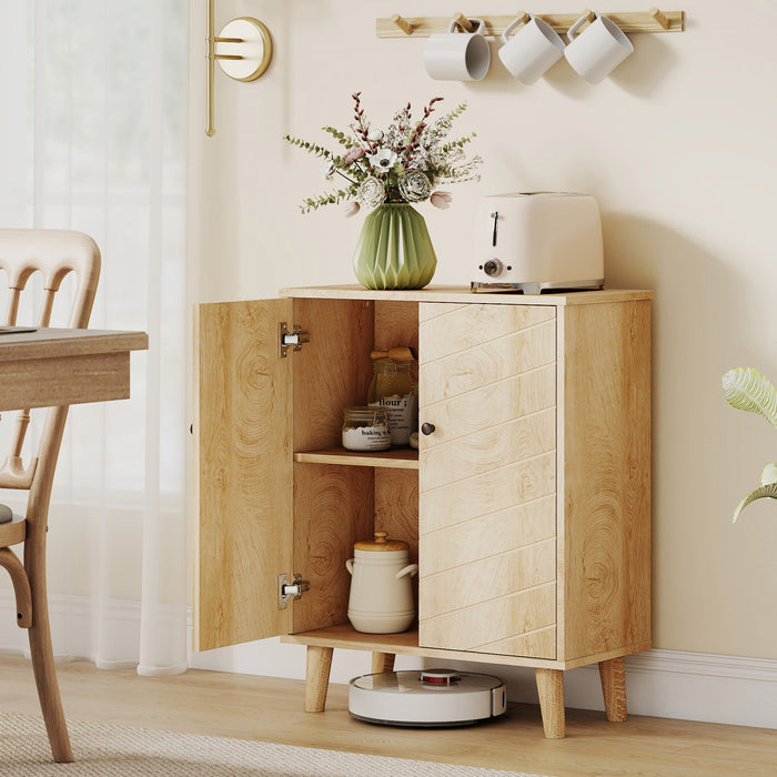 HOMCOM Storage Cabinet for Living Room Sideboard with Soft Close Doors