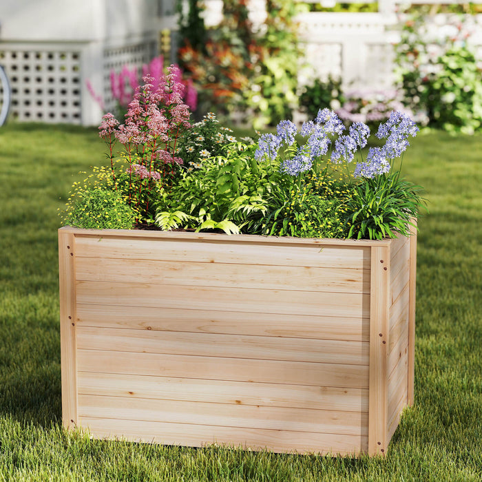 Costway 1 Pcs Elevated Planter Box With Open-ended Base For Deep-rooted Vegetable