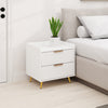 HOMCOM Bedside Table, Nightstand with 2 Drawers for Bedroom, White
