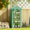 Outsunny Mini Greenhouse with Screen Roof, Portable Small Greenhouse, Green