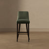 Beever Modern Chenille Wood Upholstered Barstool in Forest Green | Tabouret de bar moderne Beever en bois avec revetement en chenille vert foret