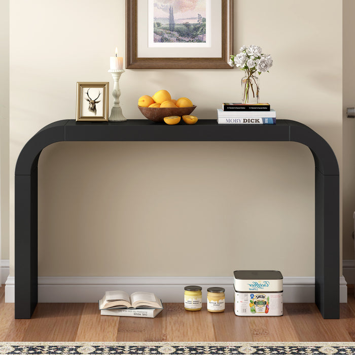 Olivia Modern Minimalist Elegant Design Console Table,Black Sofa Table