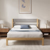 Kumiki Interlocking Bamboo Platform Bed with Headboard - Queen Size | Kumiki lit plateforme à emboîtement en bambou avec tête de lit - Grand