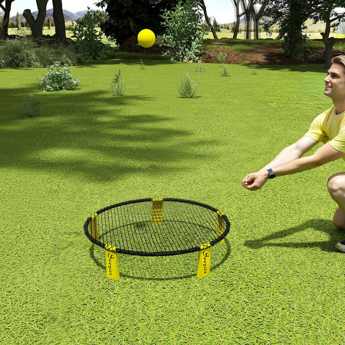 Soozier Spike Game Set, Mini Beach Games Set with Roundnet