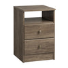 Astrid 2-Drawer Nightstand - Drifted Grey