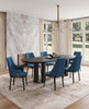 Kara Modern 6-Piece Dining Chair Set in Blue | Ensemble de 6 chaises de salle a manger Kara Modern en bleu