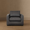 Cleo Contemporary Upholstered Accent Chair in Pewter | Fauteuil d’appoint contemporain Cleo en tissu gris etain