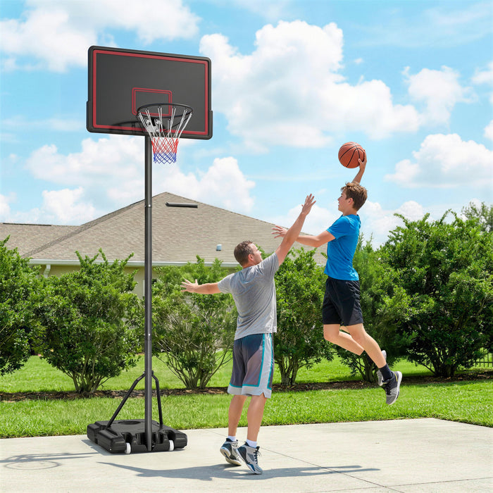 Soozier Portable Basketball Hoop, 4.4-10ft Adjustable Height
