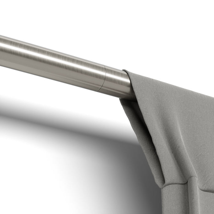 Umbra Zen Nickel Steel Expandable 1\" Curtain Rod - 64\"-128\" 