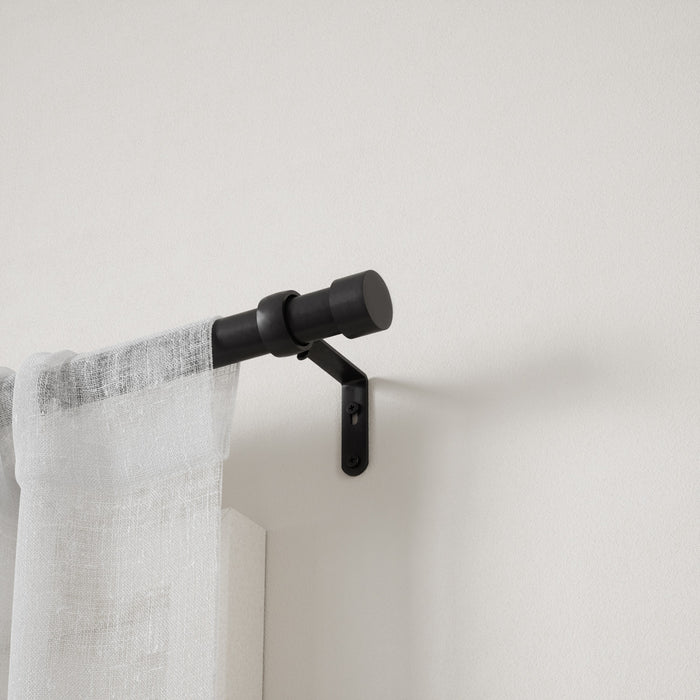 Umbra Cappa Matte Black Expandable 1\" Curtain Rod - 120\"-180\" 