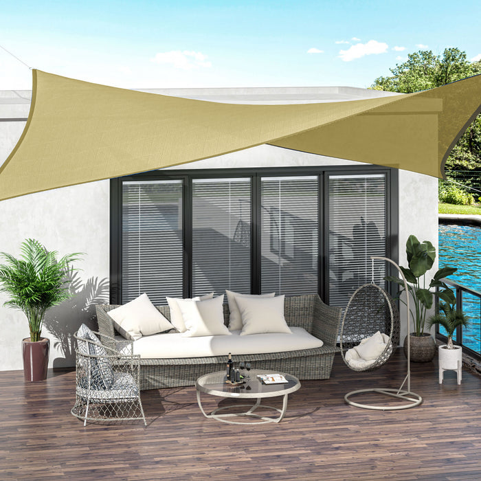 Outsunny Square 12’ Canopy Sun Sail Shade Garden Cover Uv Protector Outdoor Patio Lawn Shelter With Carrying Bag (sand)