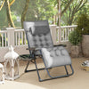 Outsunny Padded Zero Gravity Chair, Folding Recliner Chair, Grey