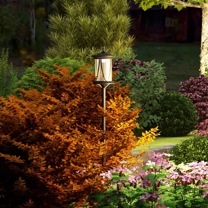 Outsunny 50\" Solar Post Light, Ip44 Led Outdoor Street Light, Cool White