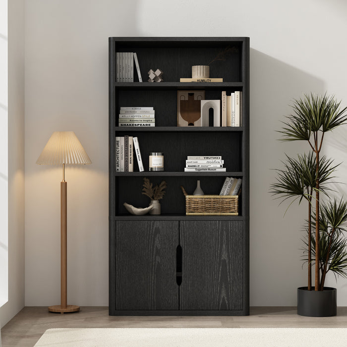 Rivington Modern 40\" Bookcase Cabinet in Black