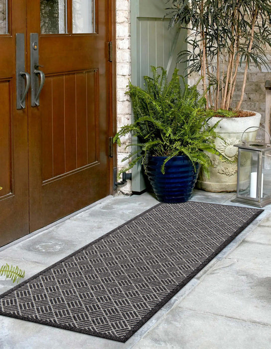 Eve Contemporary 2'0\" x 6'0\" Runner Rug in Grey Indoor Area Rug