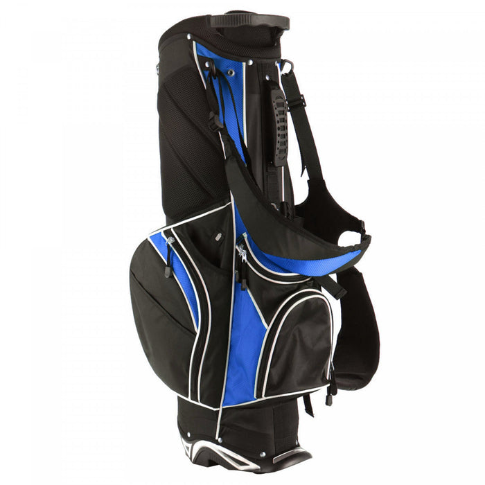 Costway Golf Stand Cart Bag Club W/6 Way Divider Carry Organizer Pockets Storage Blue