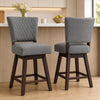 HOMCOM Swivel Bar Stools Set of 2 with Rubber Wood Legs and Footrests