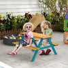 Outsunny Kids Picnic Table, Wooden Kids Table And Chair Set Outdoor Activity For Girls Boys Gift Age|Outsunny Table De Pique-nique Pour Enfants, Ensemble Table Et Chaises En Bois Pour Enfants, Activite