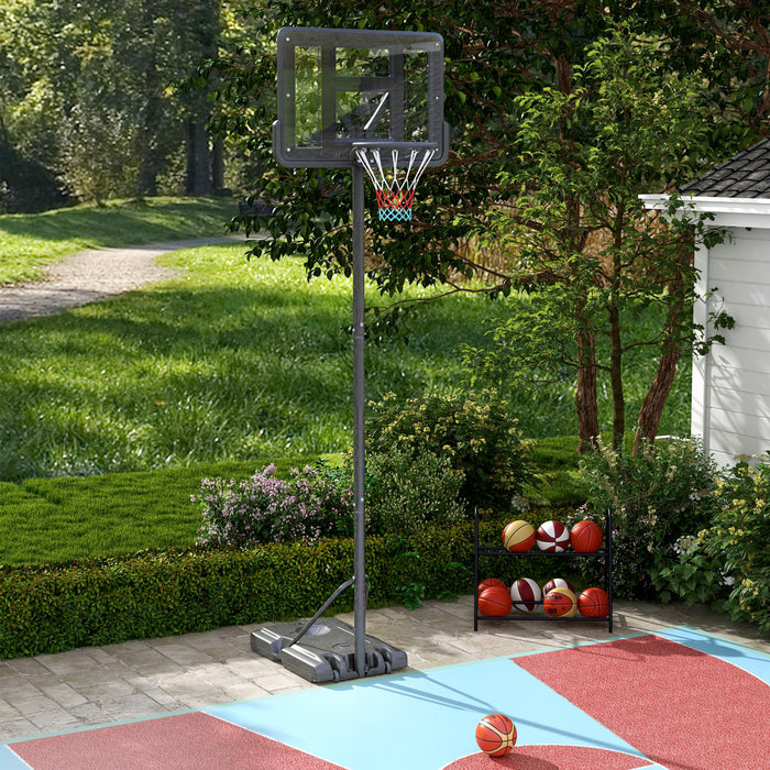 Soozier Portable Basketball Hoop, Poolside Or Backyard, For Youth Adults