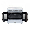 Galiano 36 Inch French Door Electric Range, 5 radiant burners, 5.36 cu.ft., White - FFSEL6917-36WHT | Cuisiniere electrique Galiano de 36 po a portes francaises, 5 foyers, 5,36 pi³, blanc – FFSEL6917-36WHT