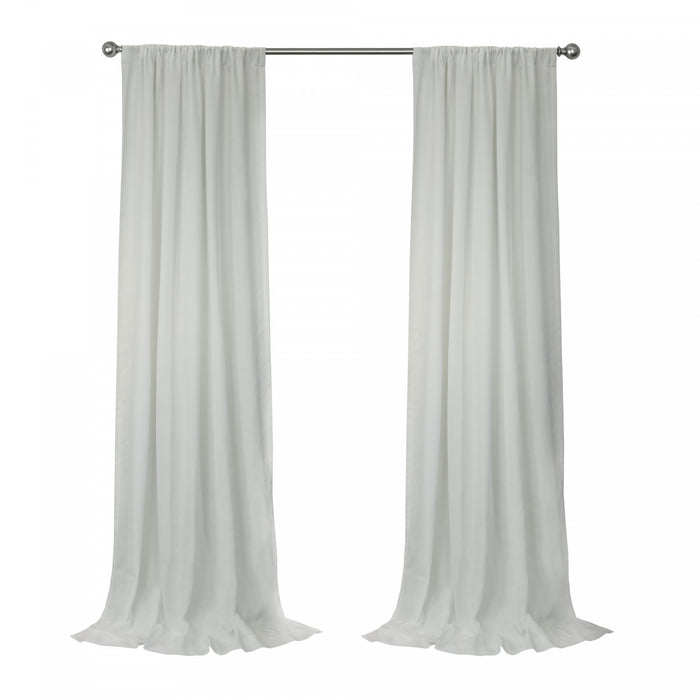 Habitat Sierra White Light Filtering Dual Header Curtain Panel - 52 x 95