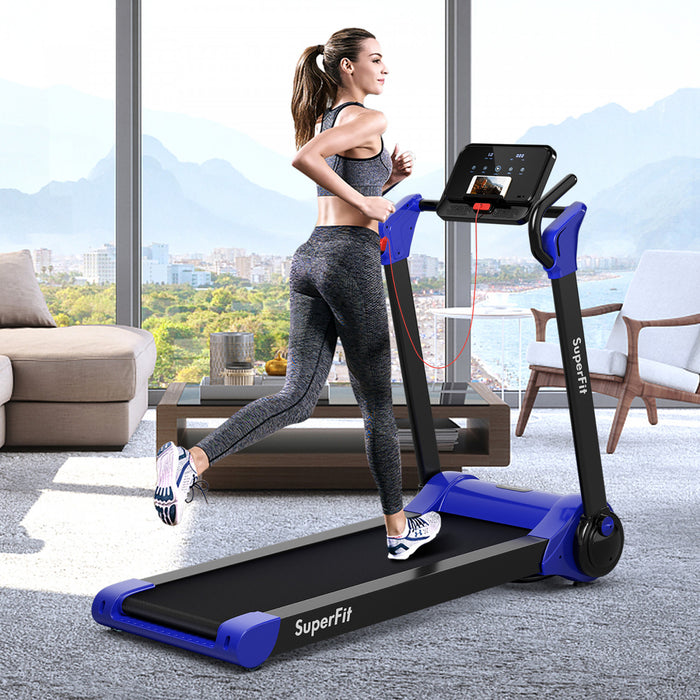 Superfit Folding 2.25hp Electric Treadmill Running Machine App Control Bluetooth