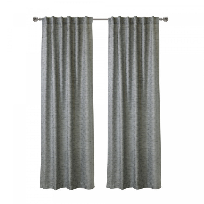 Habitat Odessa Grey Light Filtering Dual Header Curtain Panel - 52 x 95